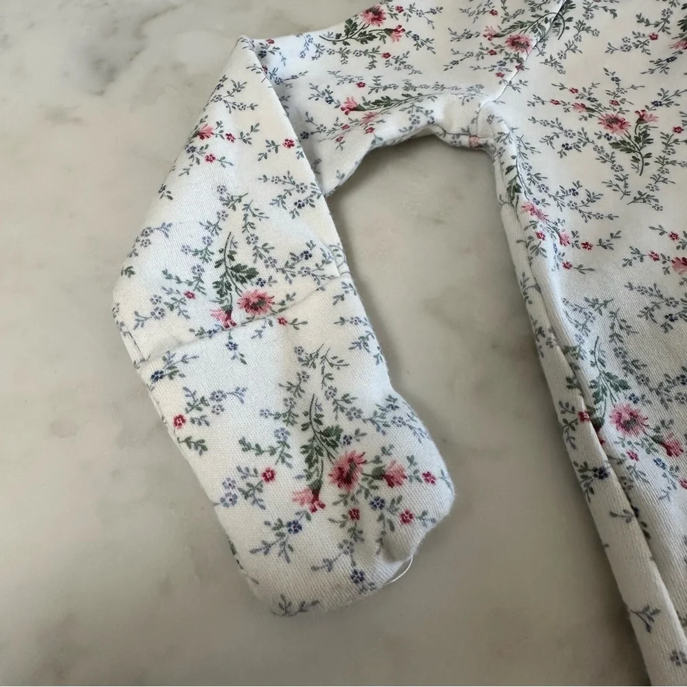 Ralph Lauren Baby Cotton Floral Footed Coverall/Onesie. Size 9M.